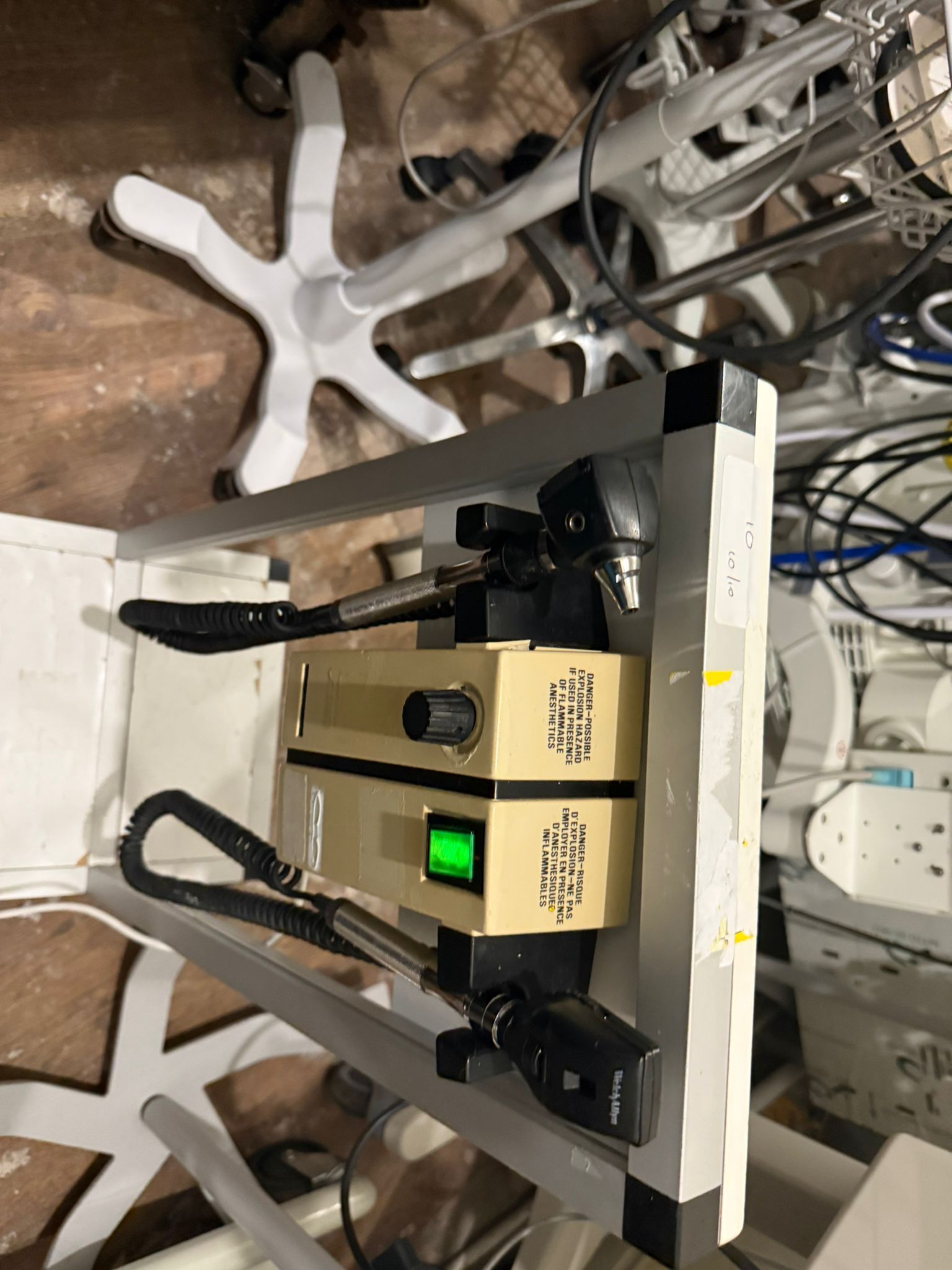 Welch Allyn otoscope/opthalmoscope on trolley