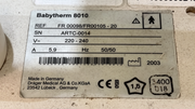 Drager Babytherm 8010 Infant Resuscitaire INFANT INCUBATOR HEATER