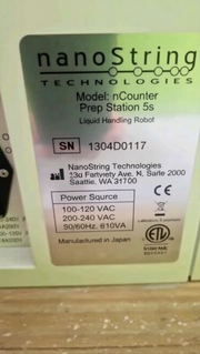 NanoString Counter Prep Station S5 Liquid Handling Robot S5