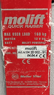 Molift Quick Raiser Electric Patient Standing Aid with Controller and Sling