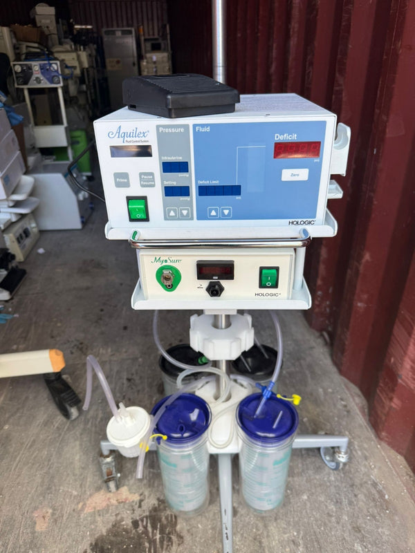 Aquilex Fluid Control System on Stand with Hologic My Sure Pump and Cups surgic