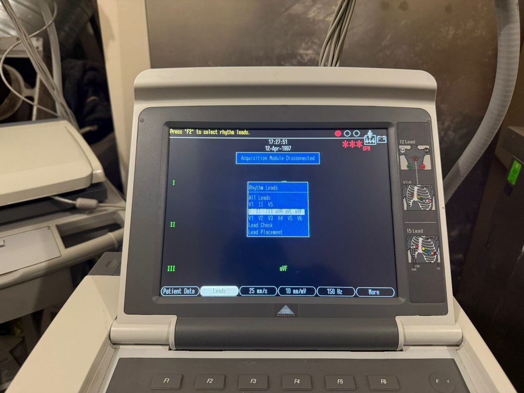 GE MAC 5500 HD ECG Machine (Powers Up) with ECG Lead on Stand