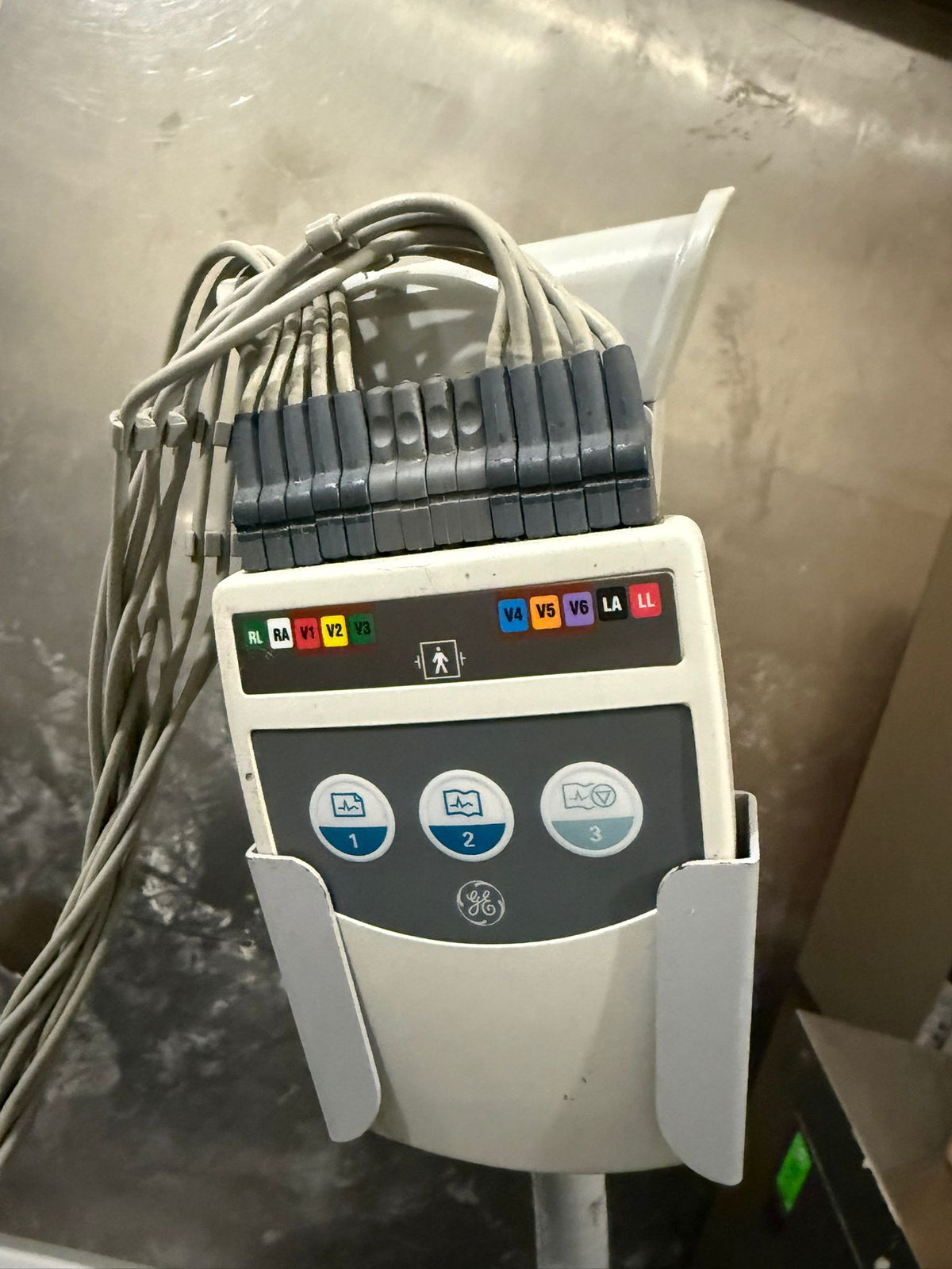 GE MAC 5500 HD Resting ECG Machine with Stand & Leads | Tested