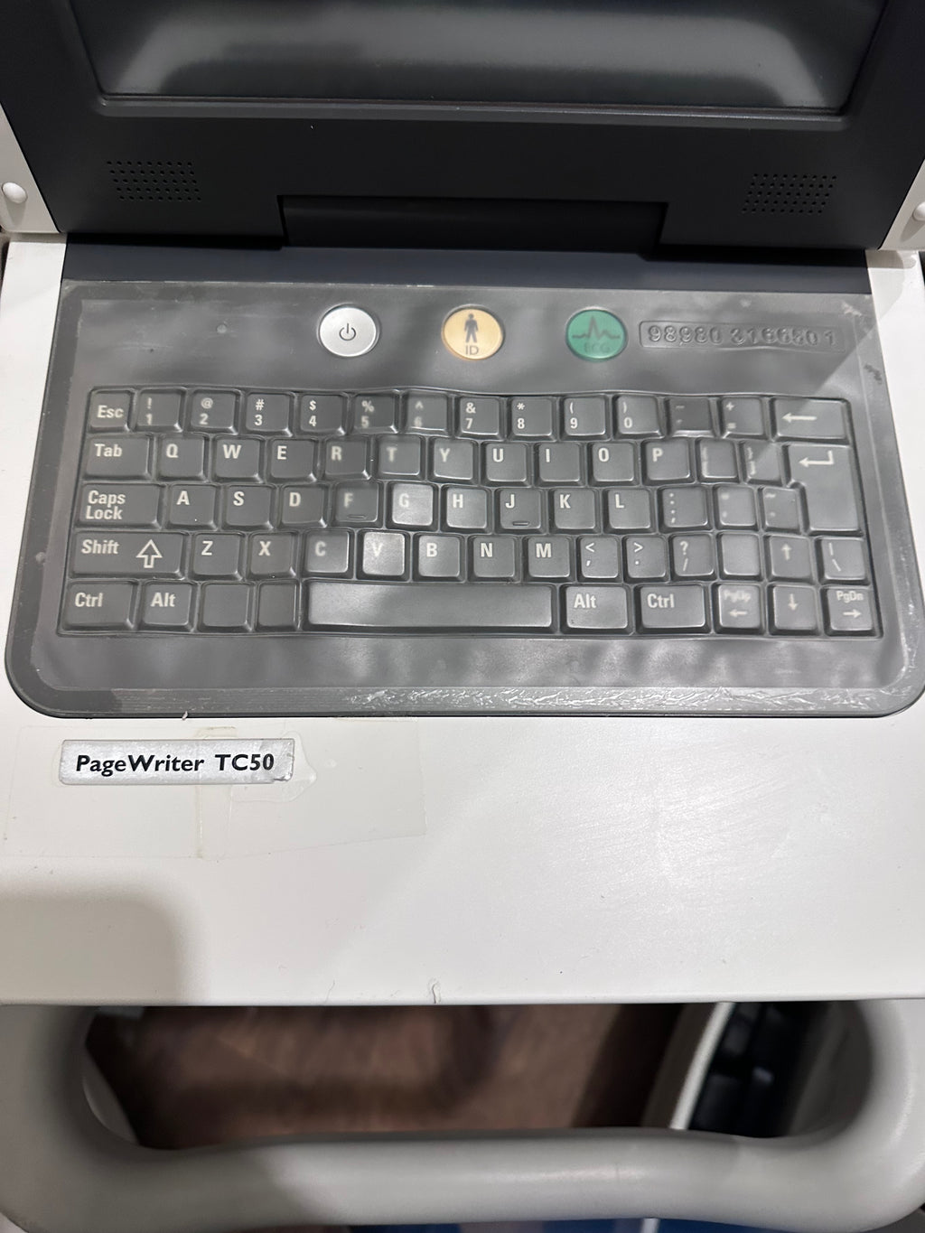 Philips PageWriter TC50 Touchscreen ECG Cardio Monitor w/ Stand & Patient Leads