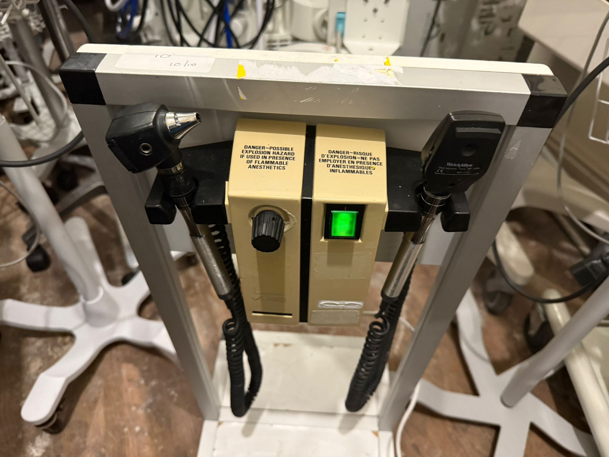 Welch Allyn otoscope/opthalmoscope on trolley